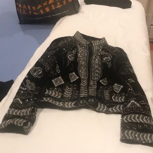 Handmade velvet and sequin jacket